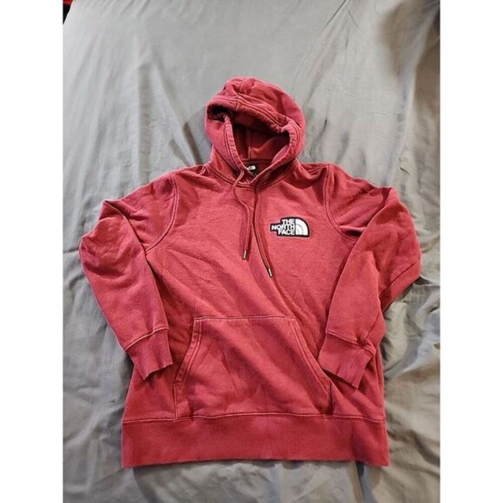 Northface Hoodie Women (S) Maroon Pop Out Logo Sweater Pullover